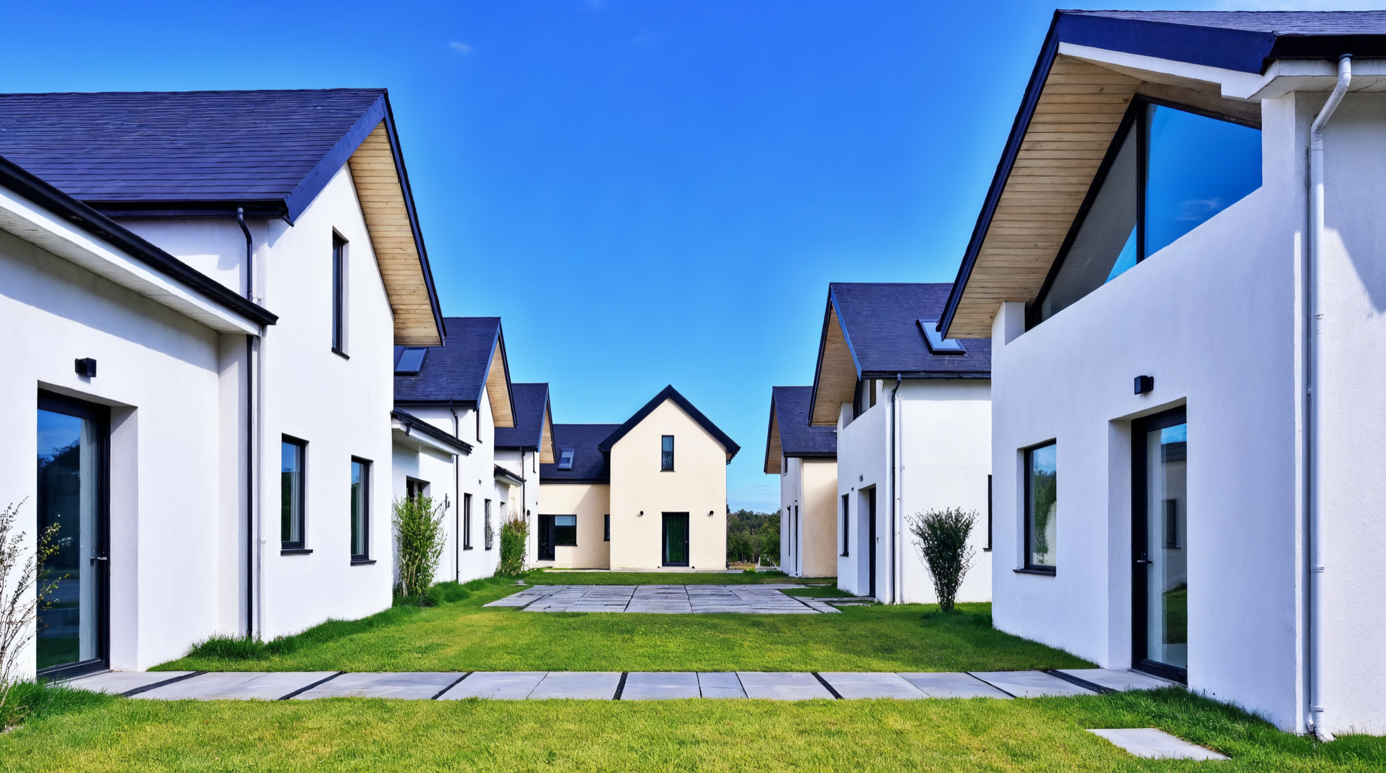 Moderne Dachterrasse mit Rheinblick
